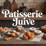 Assortiment de patisserie juif sur table en bois