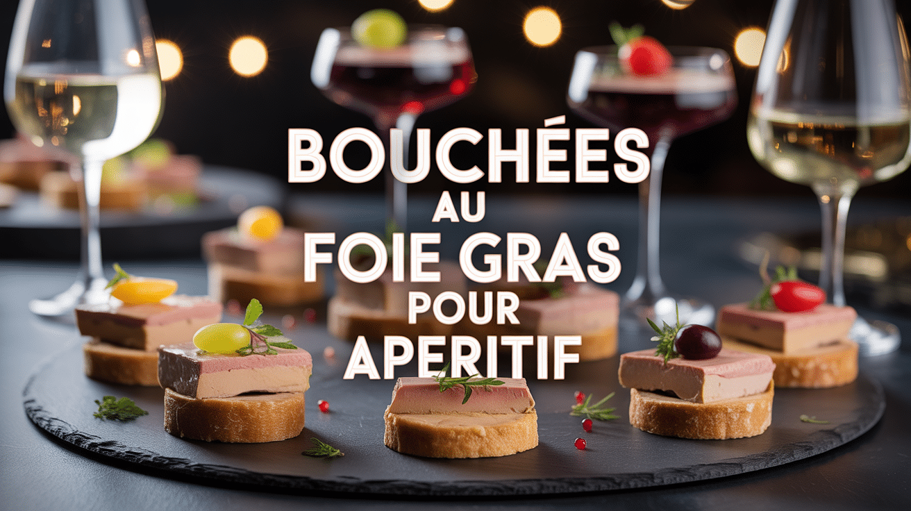 Plateau de bouchées au foie gras pour apéritif élégant