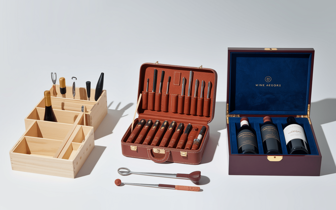 comparatif coffret accessoires pour vin basique complet luxe