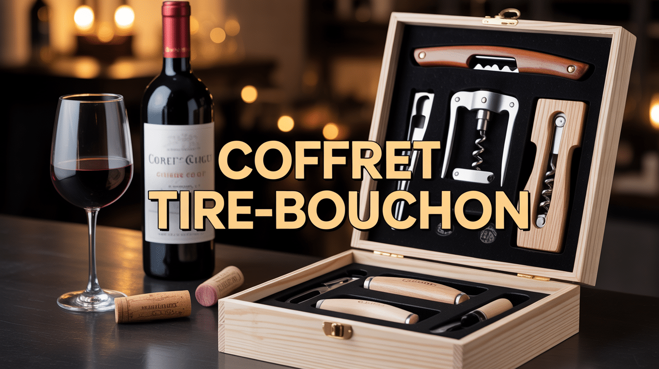 coffret tire bouchon élégant avec accessoires