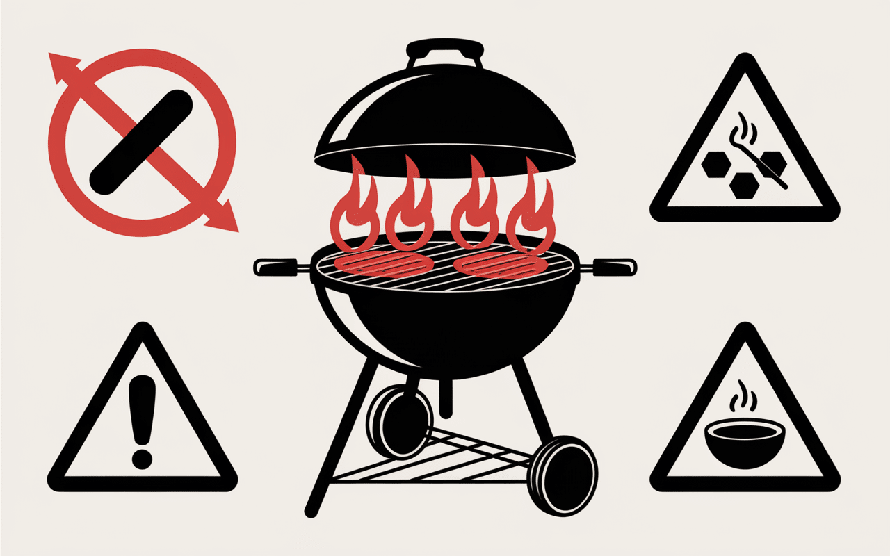 illustration rouille grille barbecue dangereux particules