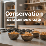 conservation semoule cuite cuisine moderne bocaux hermétiques