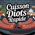 Cuisson diots rapide à la poêle avec herbes et ustensiles