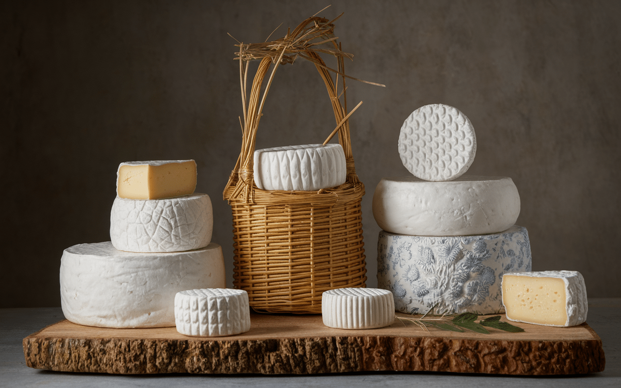 variétés de fromage charentais sur planche rustique