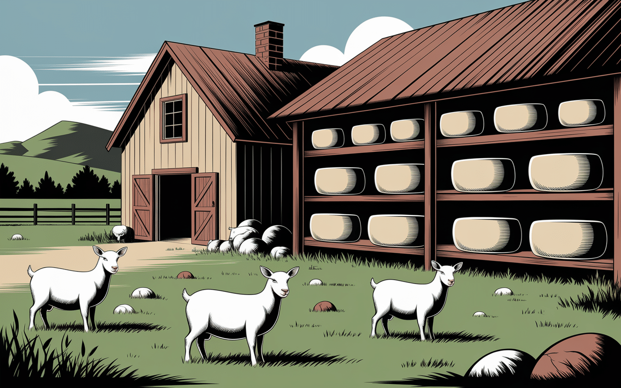 ferme traditionnelle avec chèvres et fromage charentais