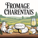 table rustique avec fromage charentais pain vin campagne