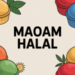 maoam halal bonbons multicolores certification illustration