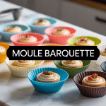 moule barquette silicone metal avec patisseries