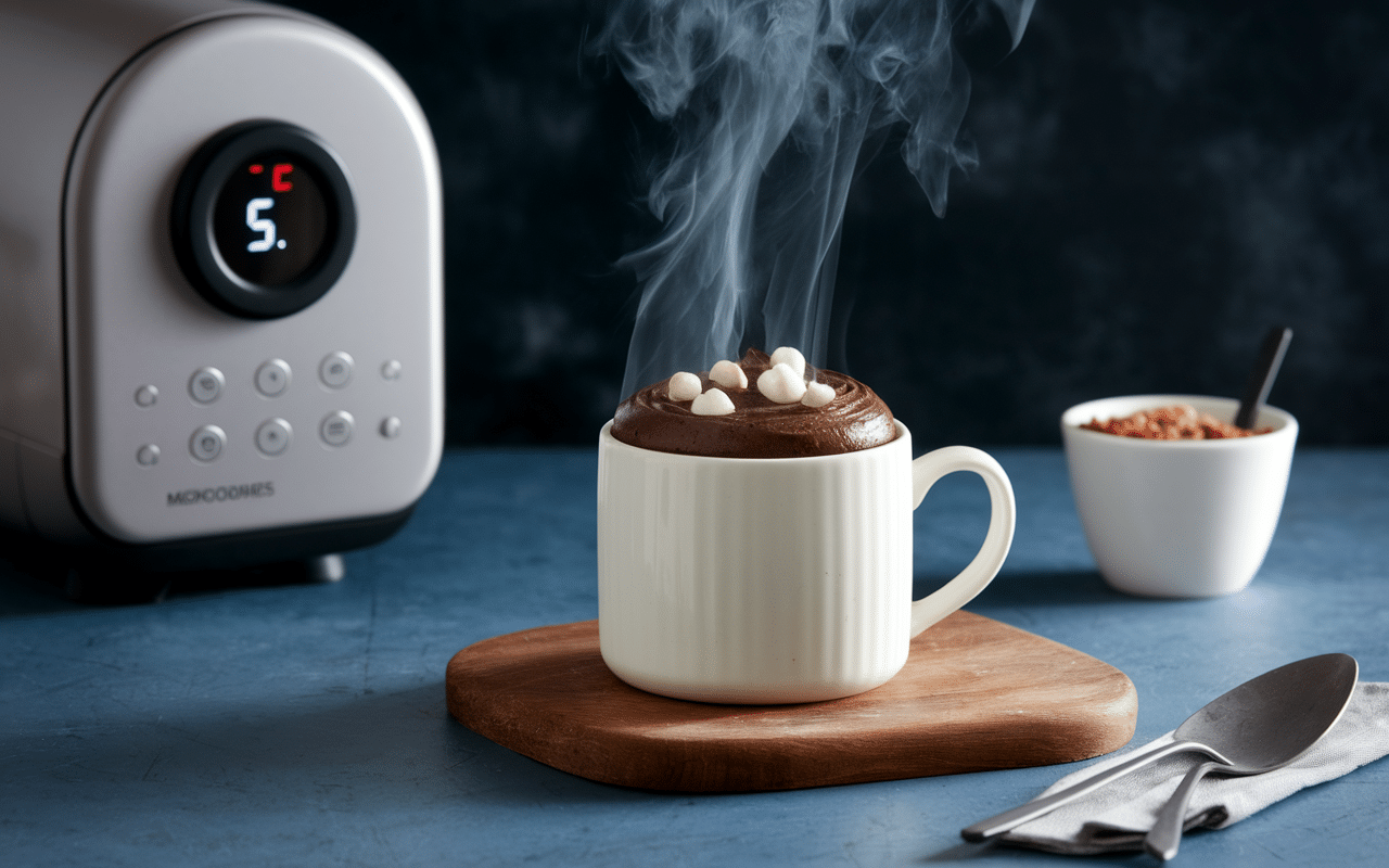 Mug cake chocolat blanc micro-ondes rapide