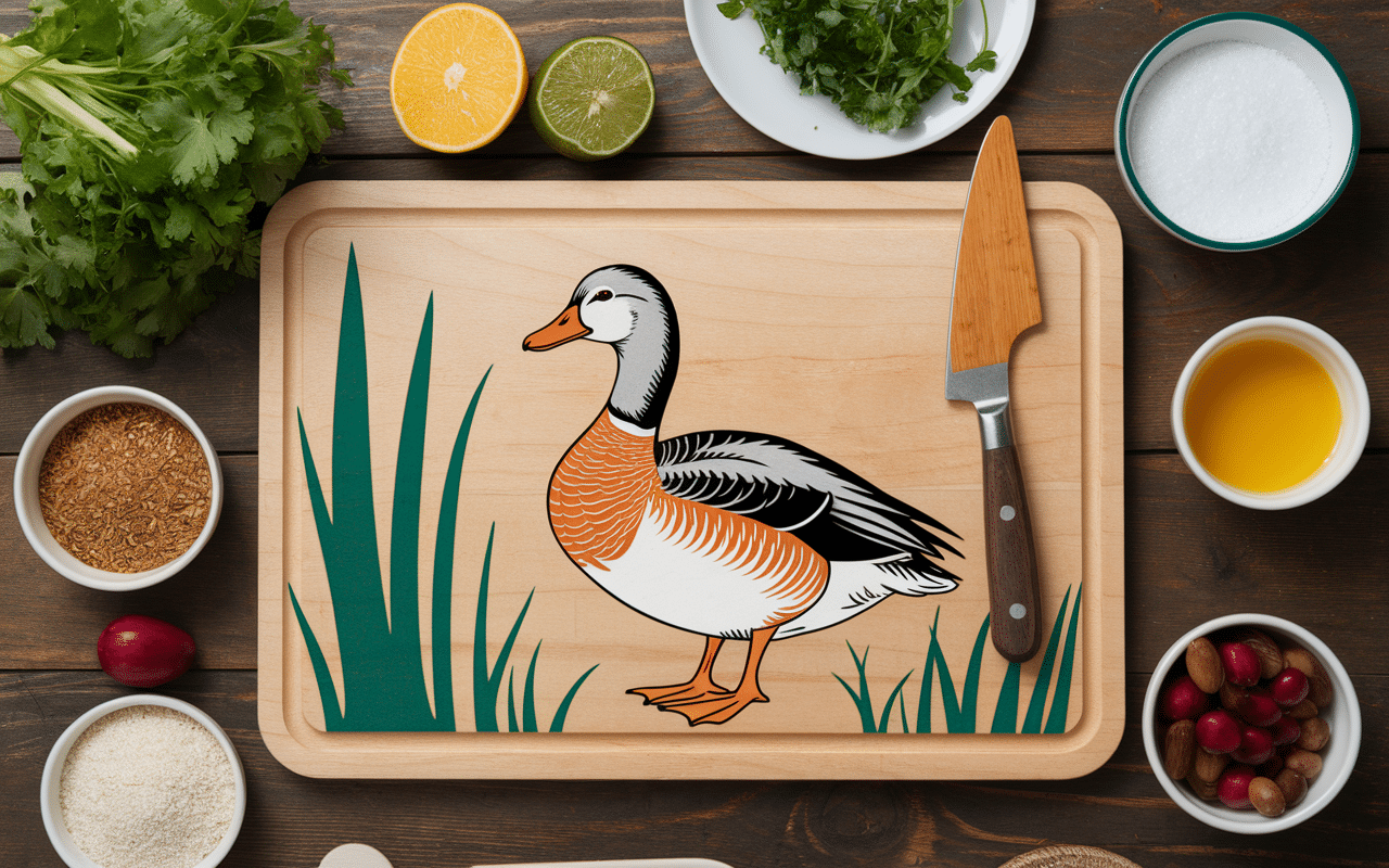 recette de gésiers de canard préparation sur planche