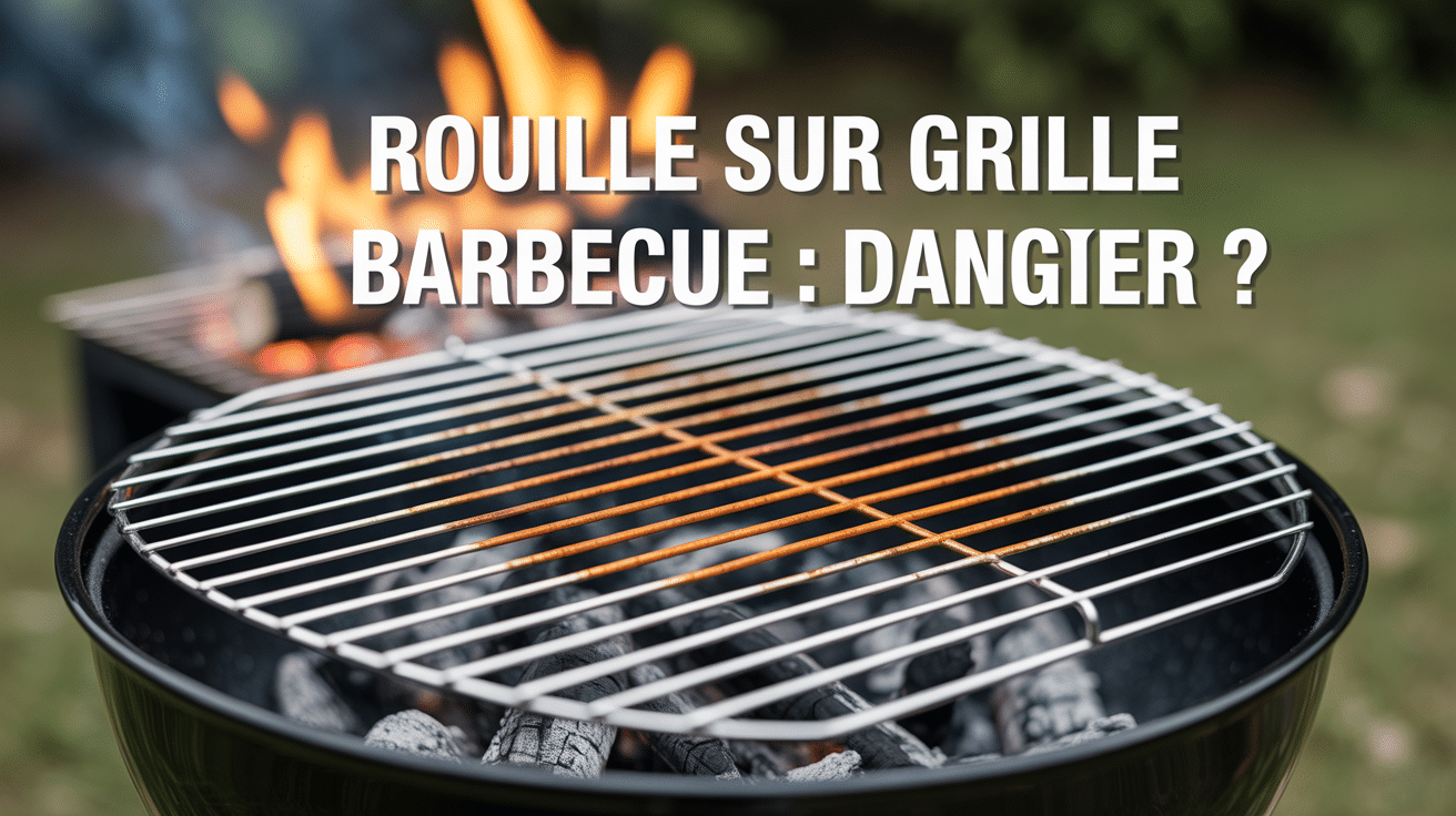 Gros plan rouille grille barbecue danger charbon