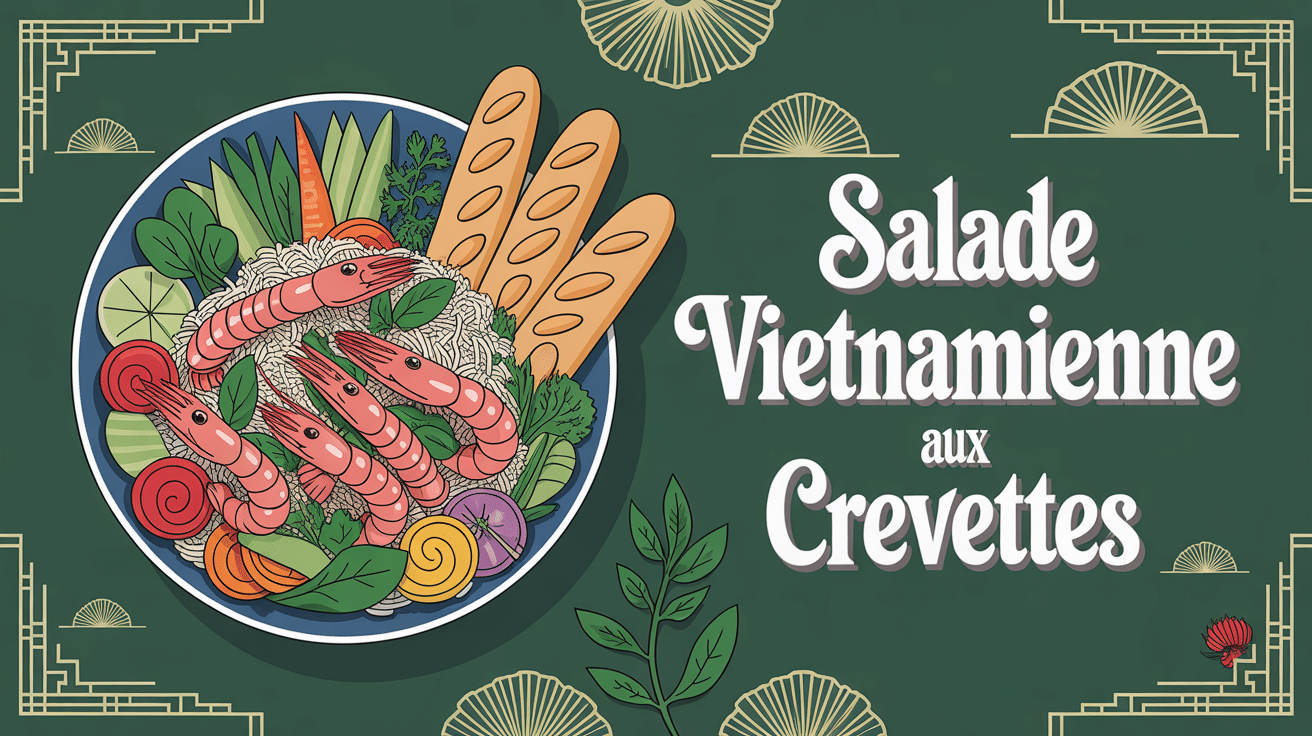 Bol salade vietnamienne crevette vermicelles légumes