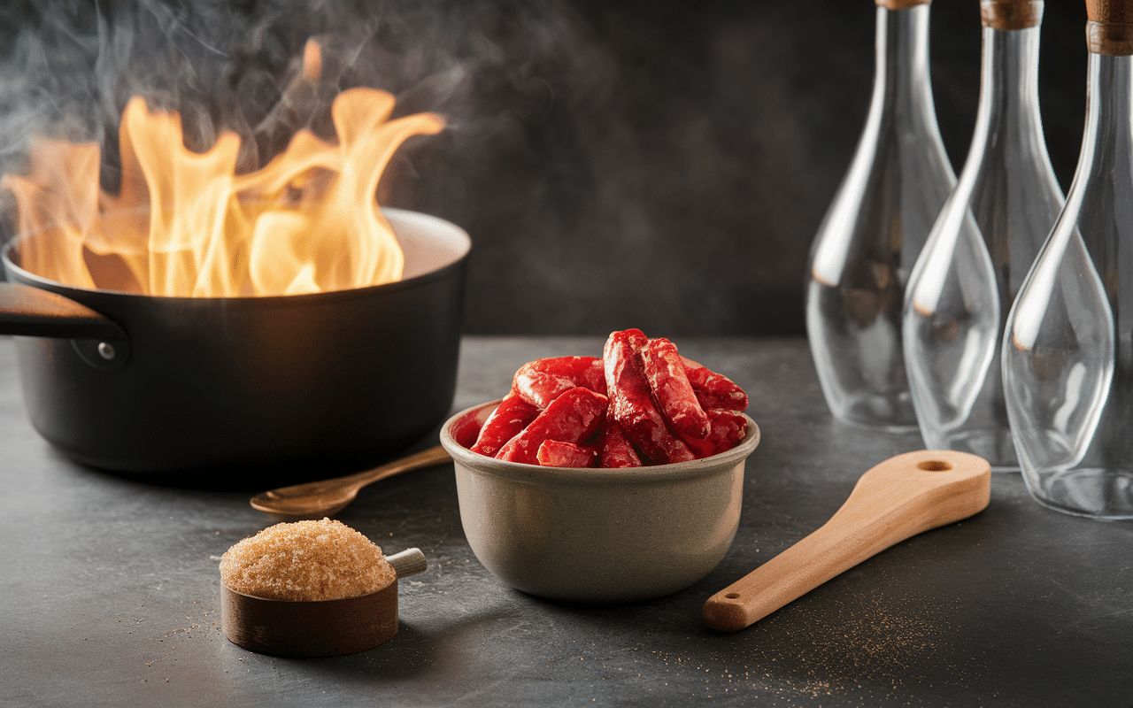 Préparation artisanale du sirop de groseille en cuisine