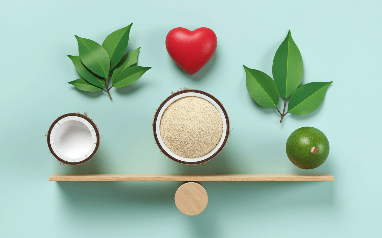 Graphique nutrition farine de coco