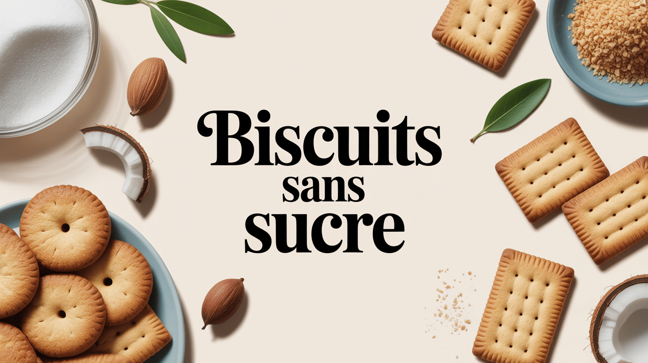 Biscuits sans sucre variés et ingrédients naturels