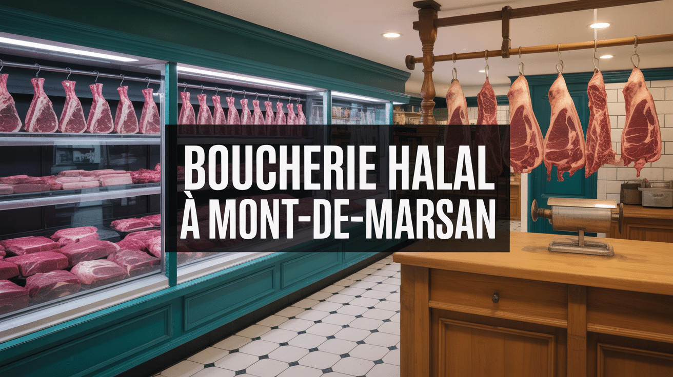 Vitrine boucherie halal Mont de Marsan ambiance traditionnelle