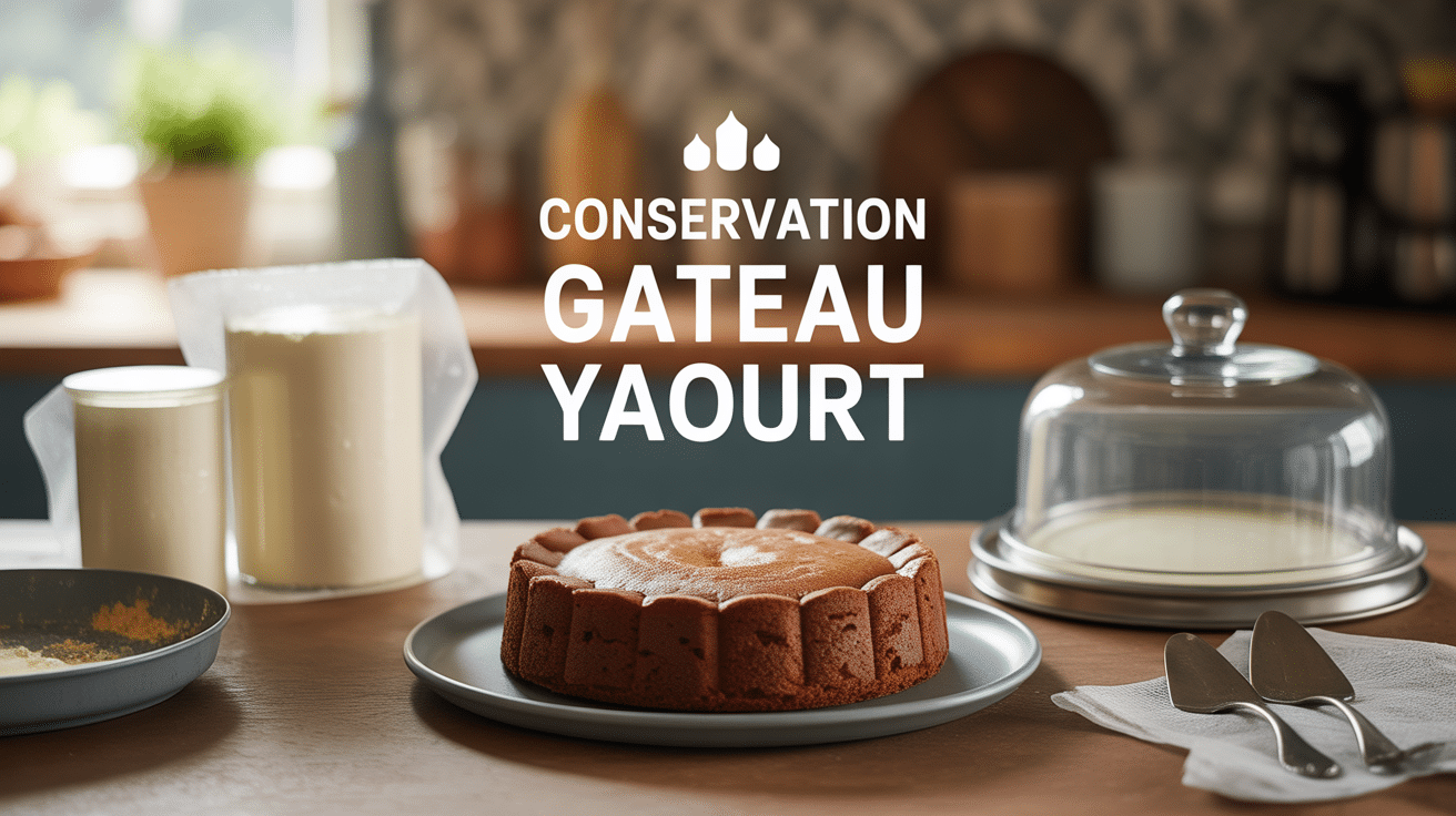 Gâteau au yaourt et contenants conservation gâteau yaourt