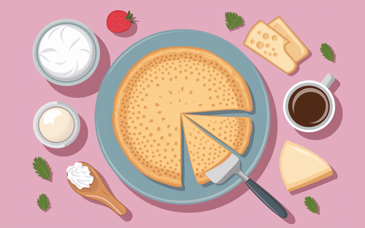 Crepe fromage blanc moelleuse coupe transversale