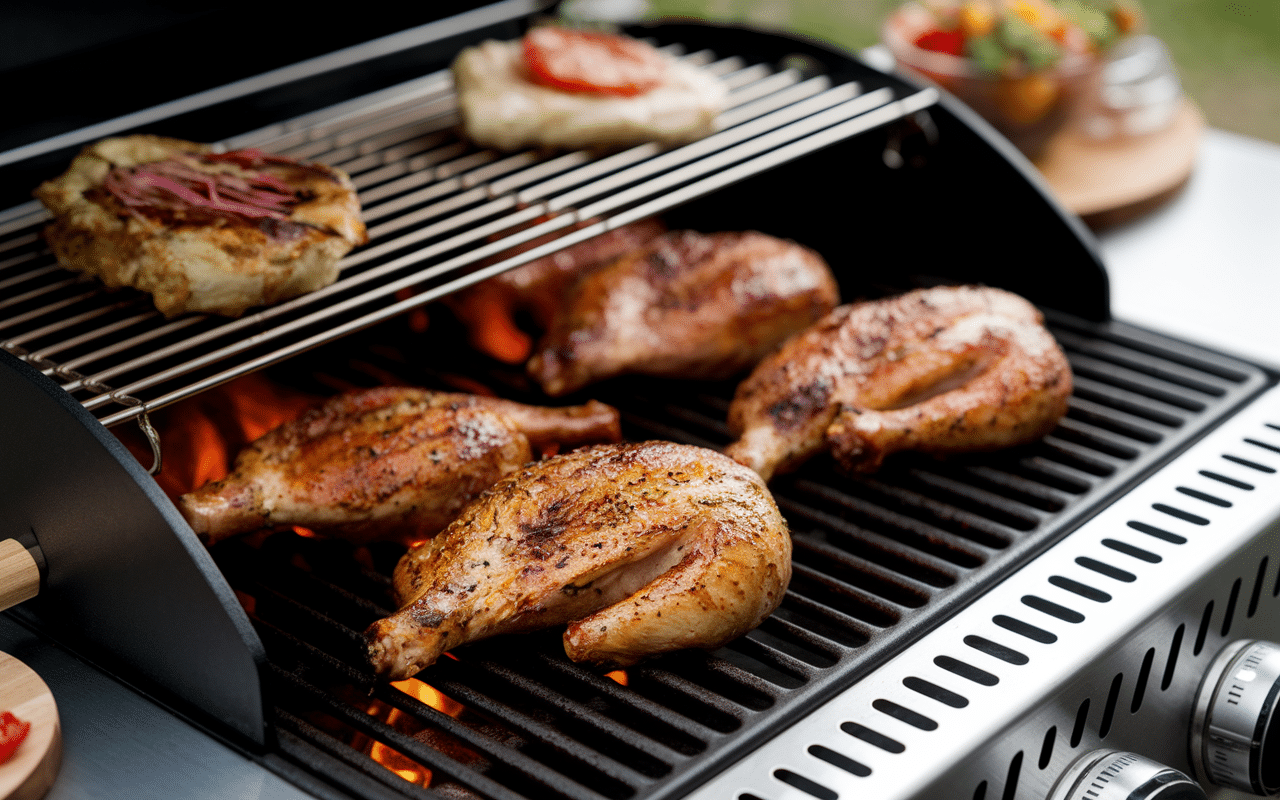 cuisson filet de poulet au barbecue sur grille