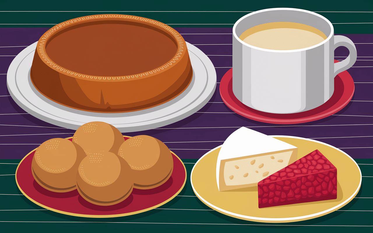 Assortiment de desserts espagnols après une paella, style culinaire traditionnel