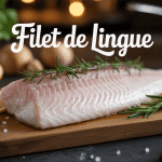 filet de lingue sur planche bois cuisine