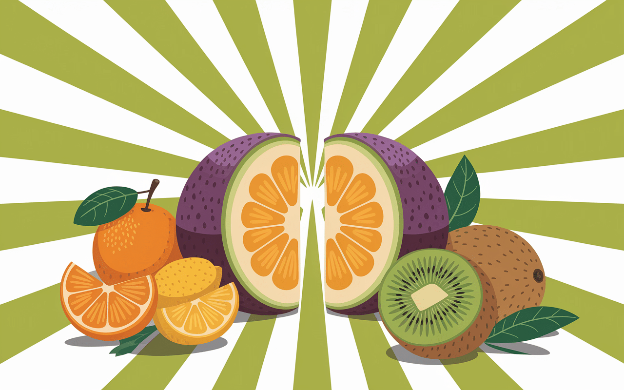 illustration fruit d hiver coupe agrume vitamine