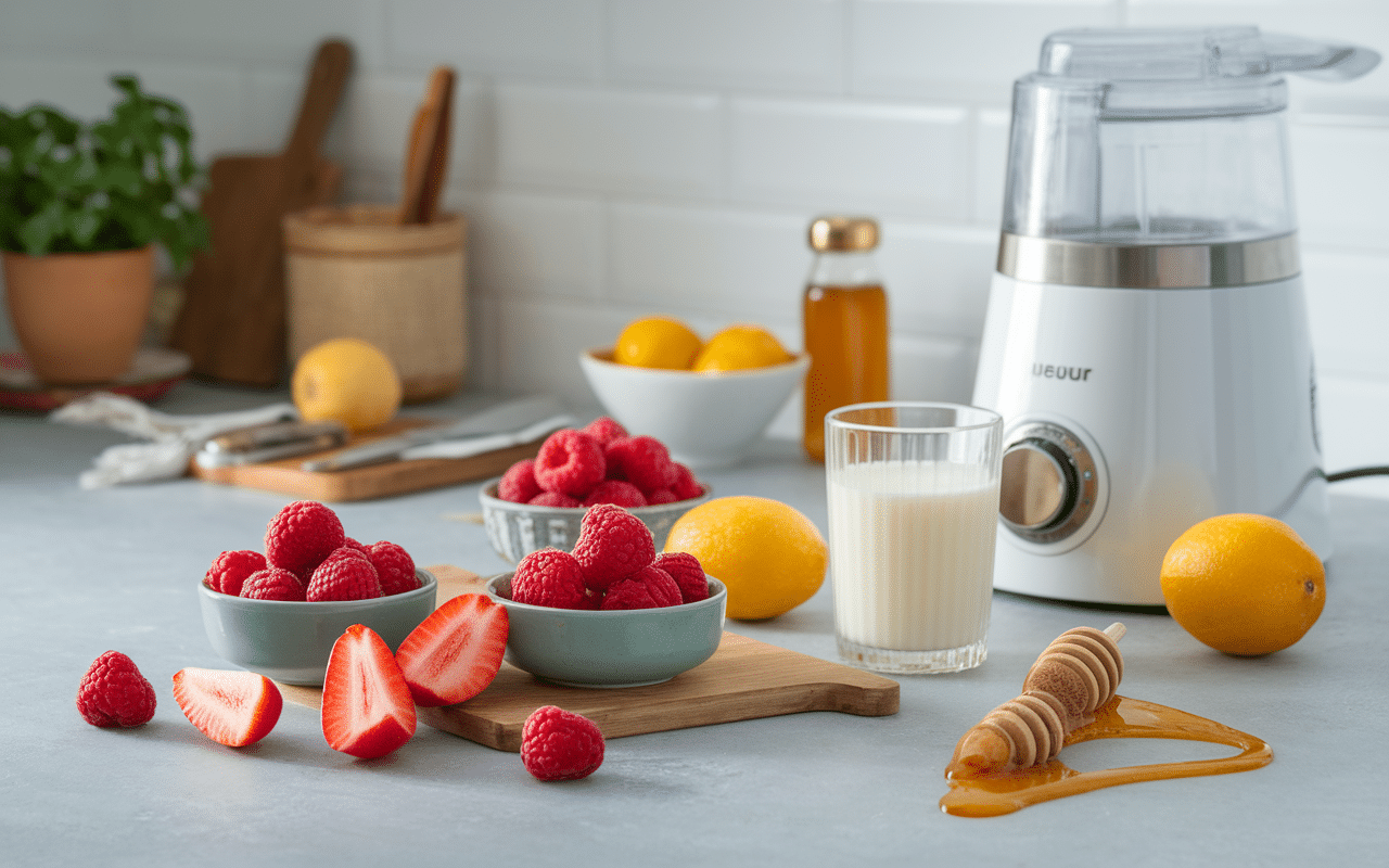 ingredients milkshake fruit rouge plan travail