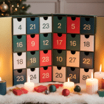 kusmi tea calendrier de l avent ouvert avec thés et décoration