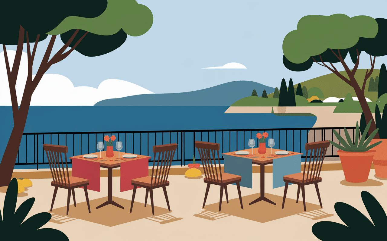 terrasse la capte restaurant vue mer hyeres