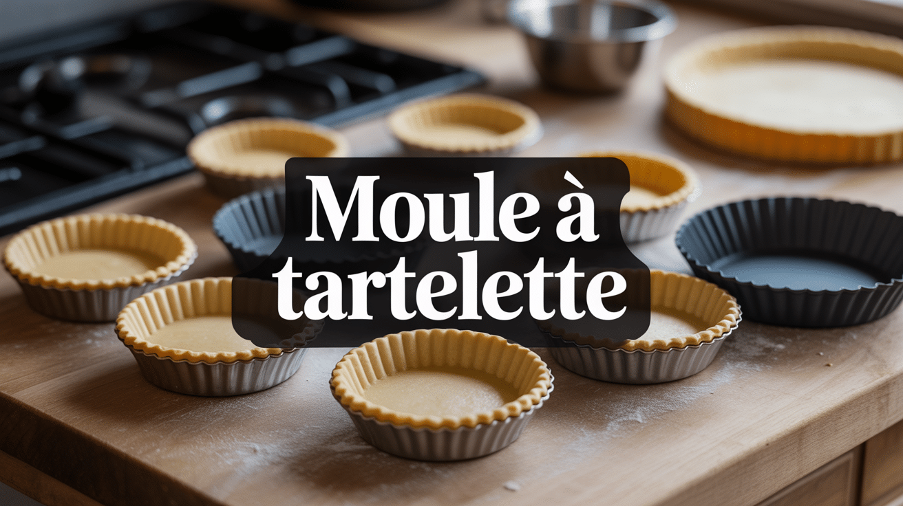 Moule tartelette en métal et silicone avec desserts maison