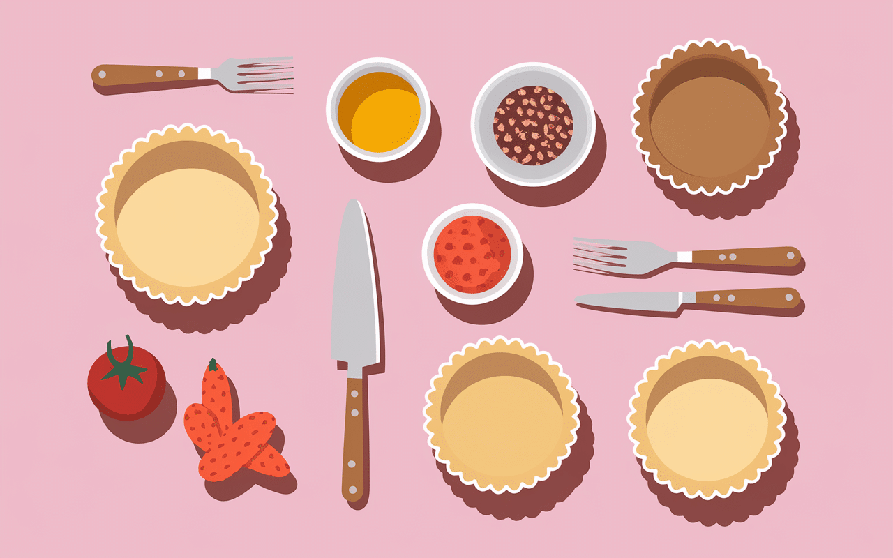 Étapes d'utilisation moule tartelette en cuisine