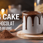 Mug cake chocolat sans beurre moelleux en mug blanc
