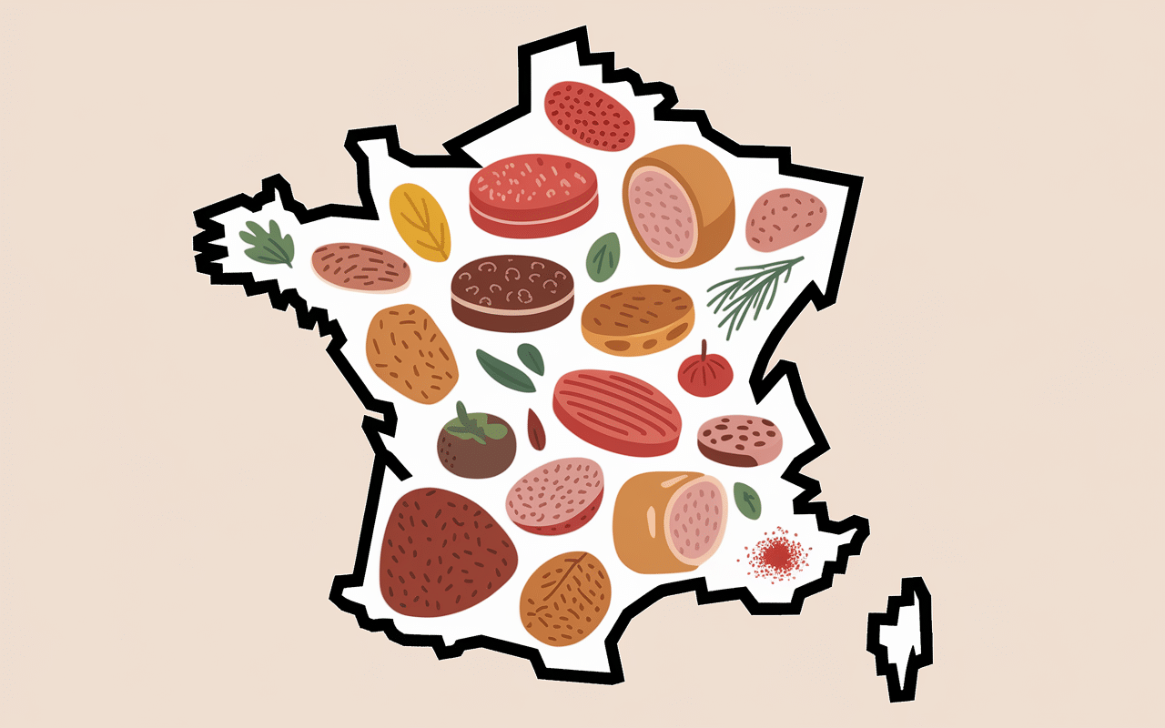 Carte spécialités paté de foie régions françaises
