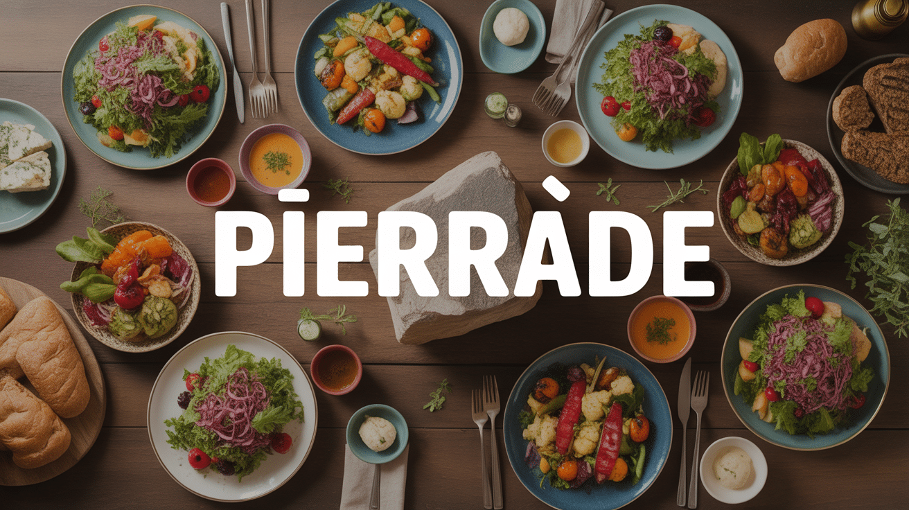 Pierrade accompagnement sur table festive avec plats variés