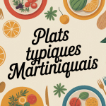 table avec plat typique martiniquais et ingrédients créoles