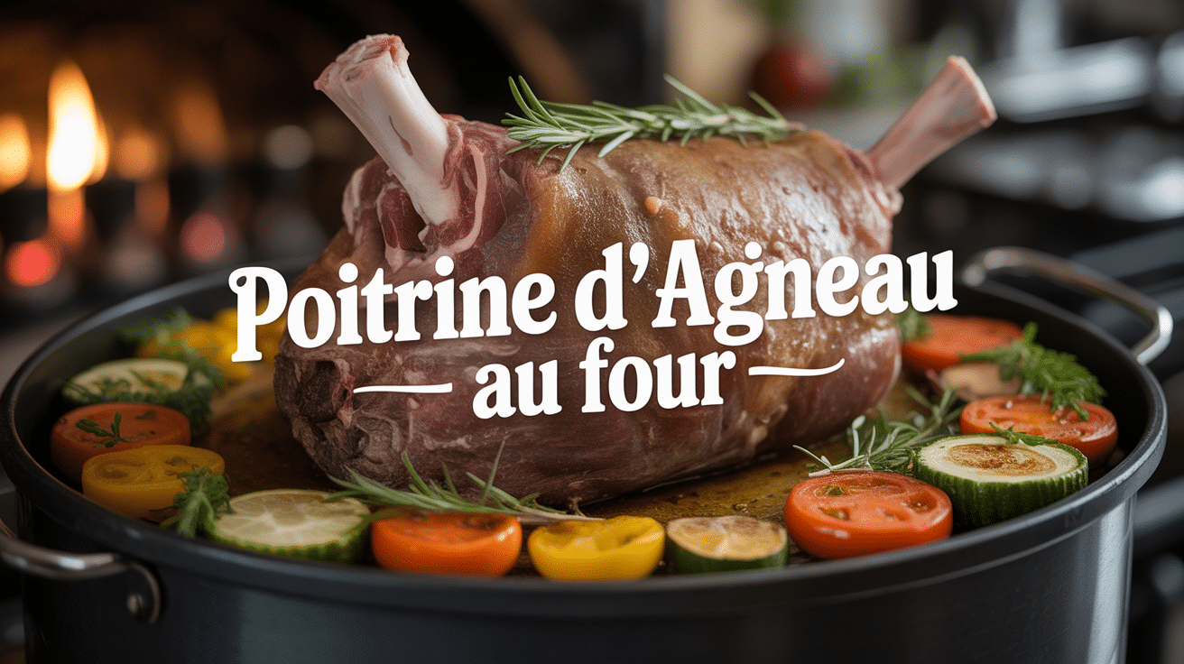 poitrine agneau four dorée légumes rôtis