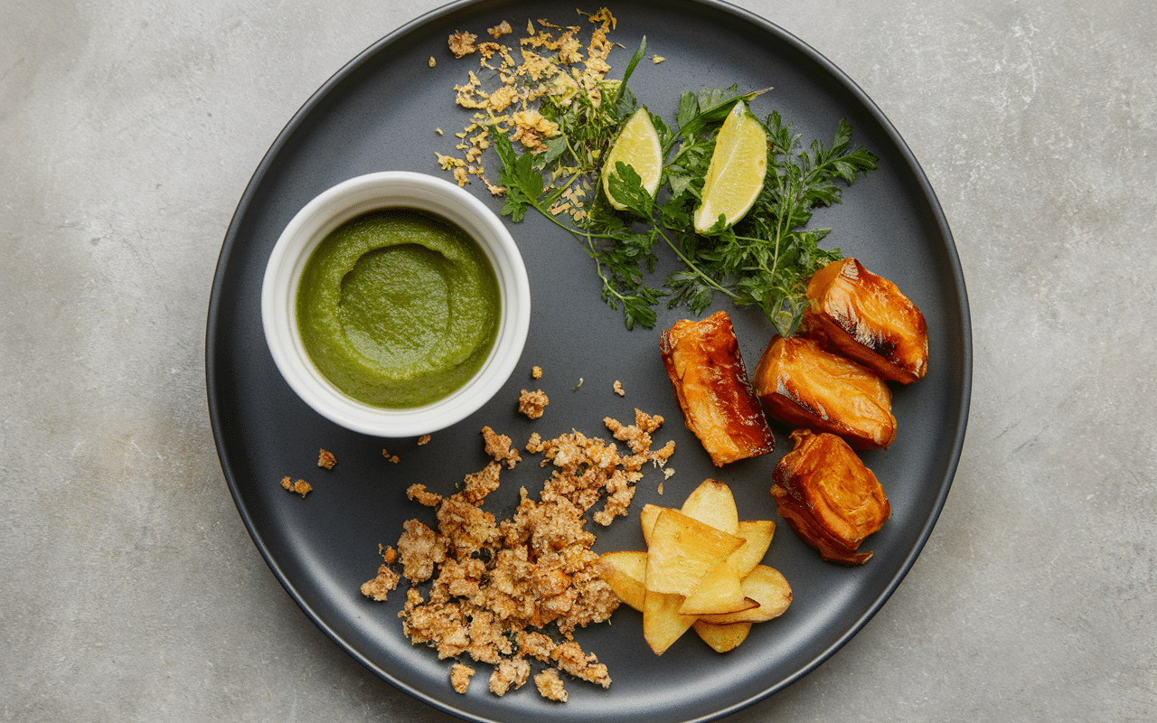 quels légumes pour accompagner les cailles rôties Purée chips rôtis