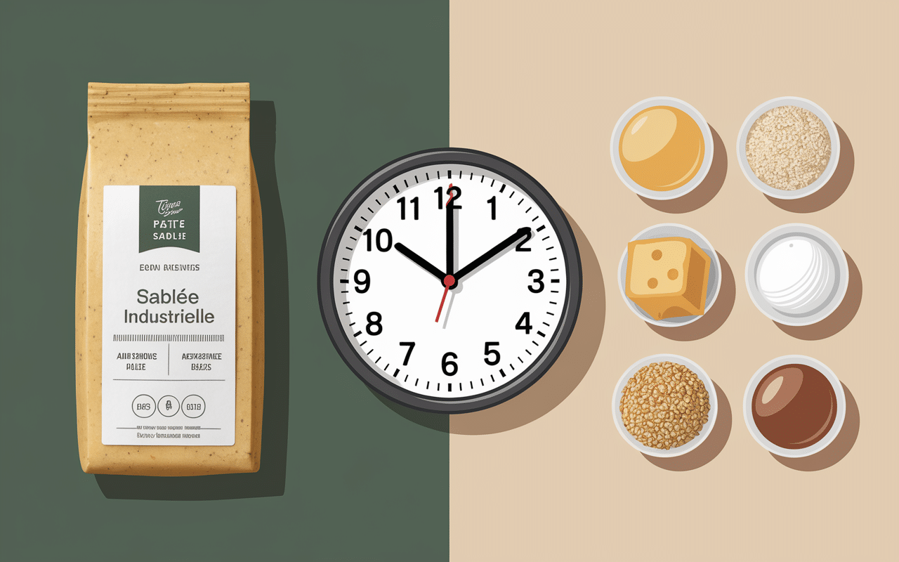 Recette salée avec pâte sablée toute prête, comparaison gain de temps