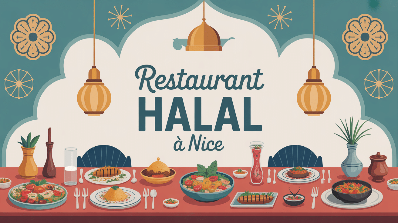 Table avec plats orientaux resto halal Nice