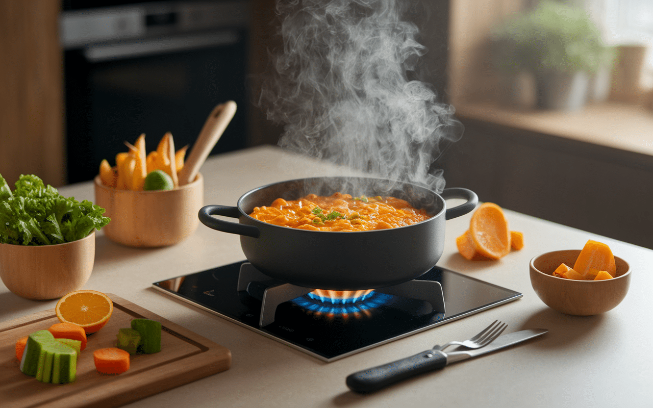 Sauce graine recette marmite sur feu préparation maison