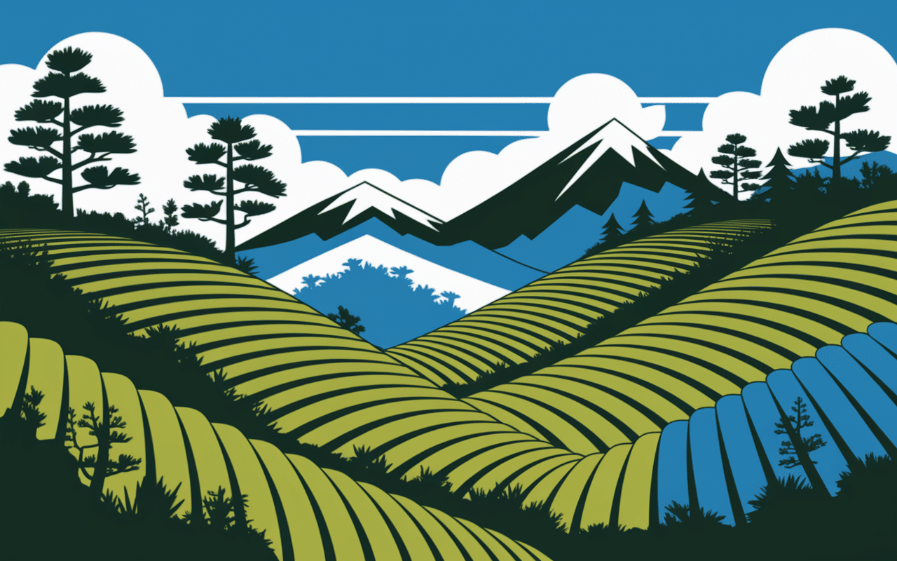 sencha thé plantations collines japonaises