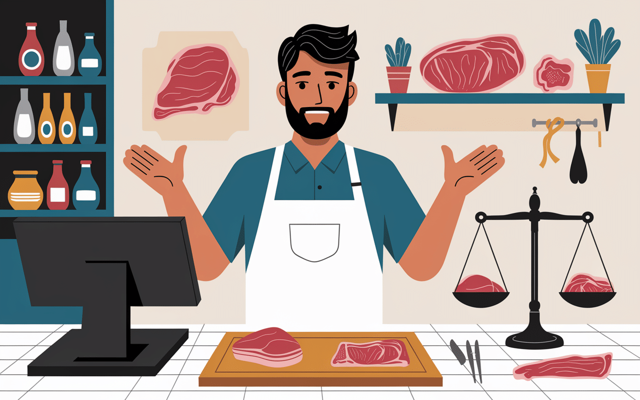 Service personnalisé boucherie halal Mont de Marsan comptoir