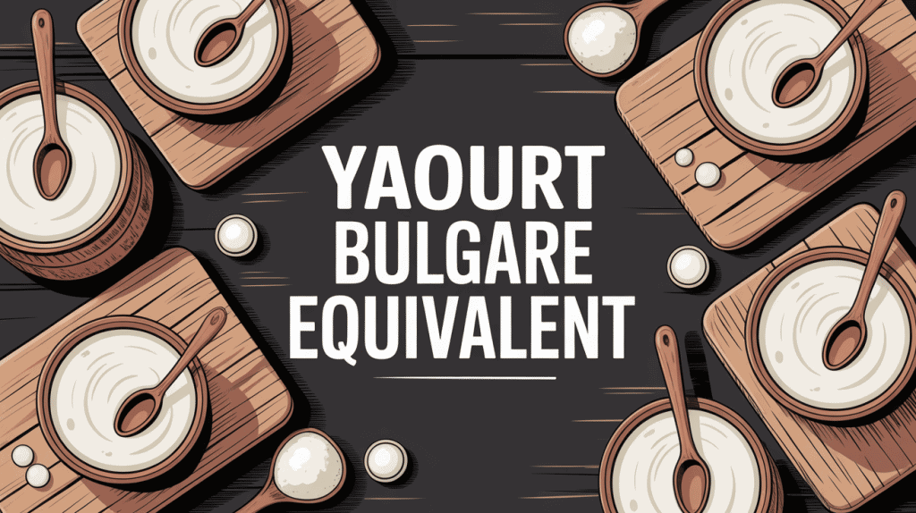 yaourt bulgare equivalent pots sur table bois