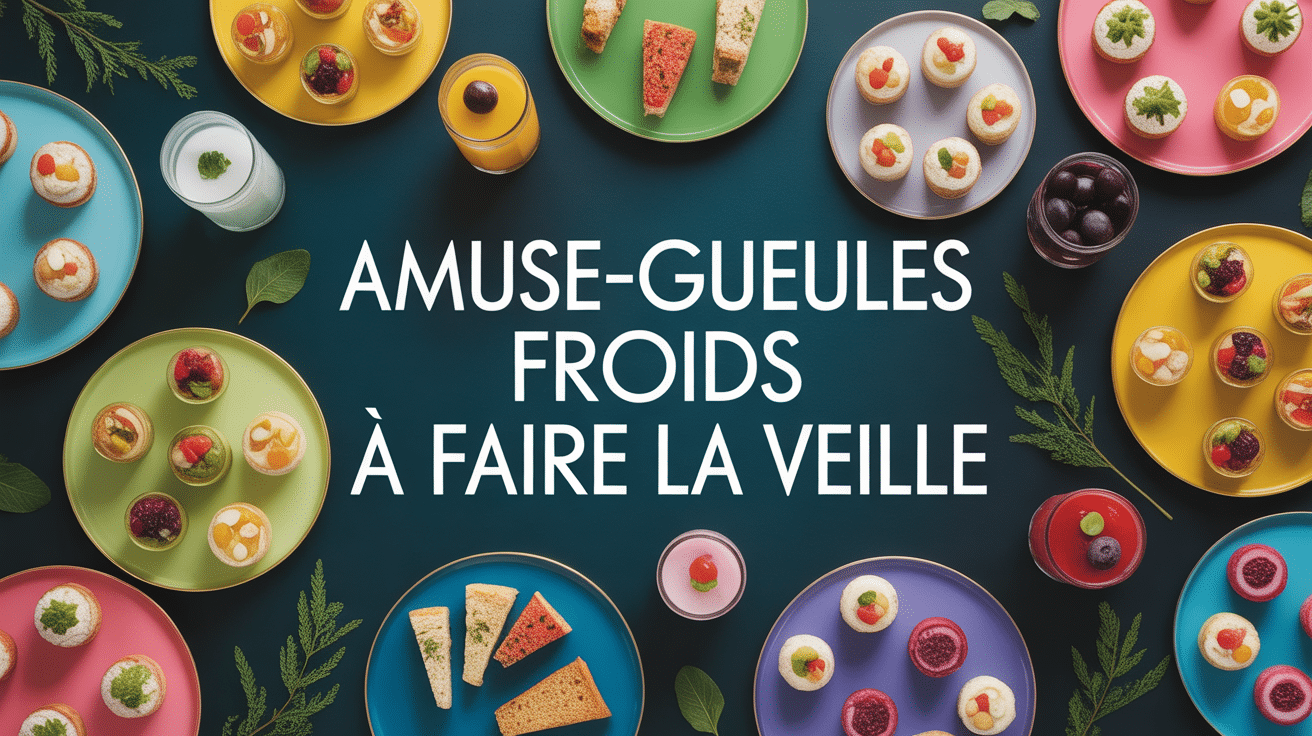 table amuse-gueule froid à faire la veille apéritif élégant