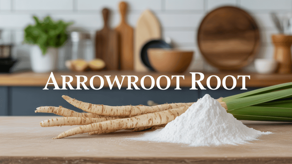 arrowroot root racine blanche poudre en cuisine
