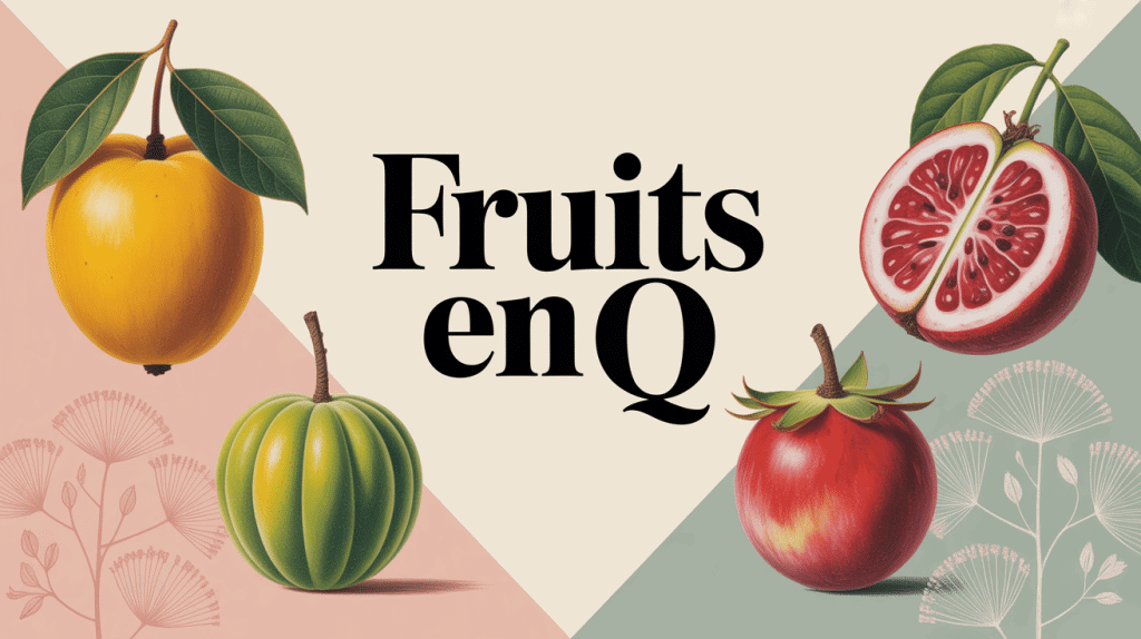 composition fruits en q coing quenette quandong