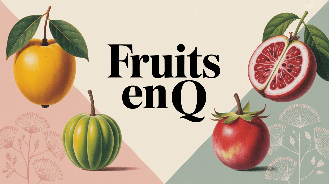 composition fruits en q coing quenette quandong