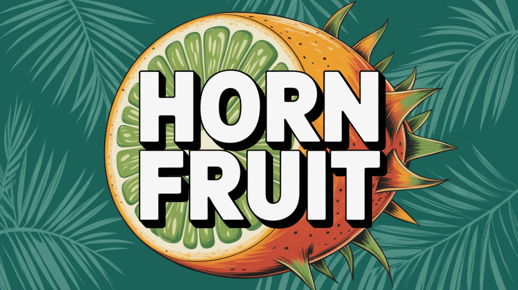 Gros plan horn fruit orange épineux