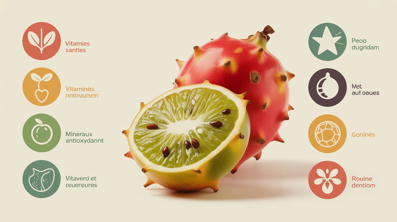 Horn fruit et icônes nutritionnelles