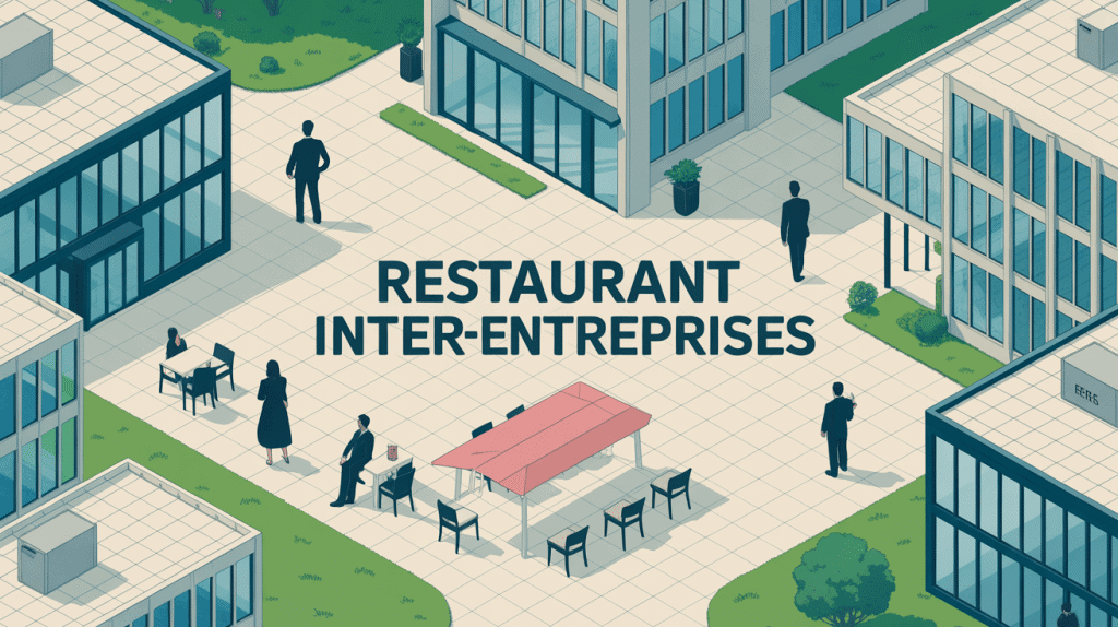 les rie restaurant inter entreprises modernes vue aerienne